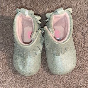 Gold infant boots size 0-3 months